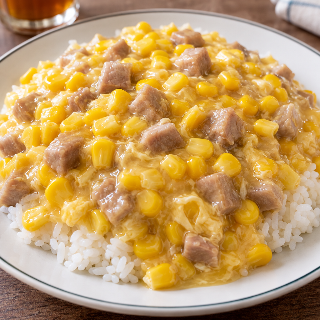 粟米肉粒飯